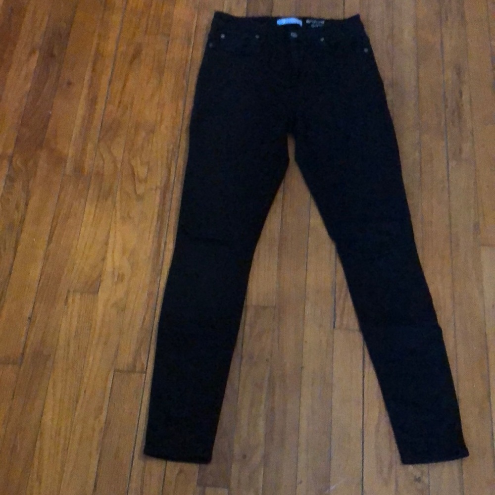 Dark black 7 for all man kind high waisted skinny Jeans with stretch